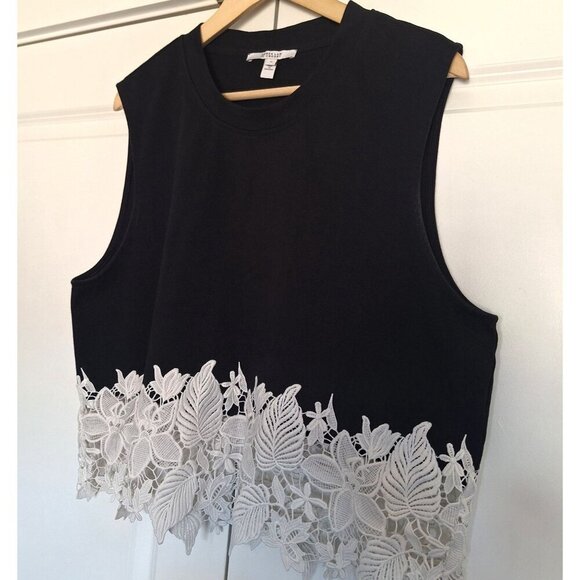 💙 Derek Lam 10 Crosby Lea Lace Crocket Trim Top Size 16 Preppy Fall Quite Luxur - Picture 4 of 8